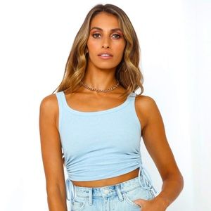 My Cup Of Tea Thank Top Blue